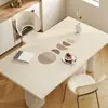 Jogo Americano de Mesa Geométrico Morandi Toalha de Mesa Sem Lavagem À Prova de Óleo e Impermeável Tapete de Couro para Mesa de Centro Isolado Anti-Queimadura Tapete de Mesa de Jantar Luxo Acessível