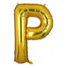 Globos de Papel de Aluminio de 16 pulgadas Versión Americana Dorado Letras Inglesas A-Z Números 0-9 Banner de Decoración para Fiesta de Cumpleaños Venta al por Mayor