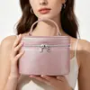 Bolso de Maquillaje Nuevo de Estilo Japonés y Coreano de Moda, Neceser de Viaje de Piel de Vaca de Primera Capa, Bolsa de Almacenamiento para Cuidado de la Piel, Piel Genuina