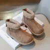 Botas Retro Francesas Ins Birkenstock Otoño e Invierno 2025 Nuevo Estilo Coreano Botines Cortos de Terciopelo para Niñas para Usar por Fuera Botas de Cuero con Forro de Terciopelo
