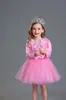 Traje de performance festivo de Ano Novo para crianças, conjunto para meninos e meninas, vestido de coro, vestido de princesa para bebês, vestido de gaze fofo, performance