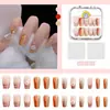 Venta Directa Personalizada de Fábrica Uñas Cortas, Medias y Largas para Manicura, Uñas Portátiles de Fototerapia Hechas a Mano, Pegatinas para Uñas, Estilo de Lujo Accesible 24 Piezas