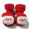 Meias de Bebê Estilo Primavera e Outono Classe a Algodão Puro Antiderrapantes Meias de Chão Bebê Meias Vermelhas Boneca Meias de Natal Meias para Crianças Pequenas 1