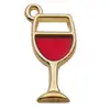Botella de Vino Verde Transfronteriza Taza de Cerveza Copa de Vino Tapa de Botella Aleación Gota de Aceite Joyería DIY Accesorios Colgante Llavero Colgante