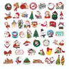 50 piezas Pegatinas de graffiti navideñas Computadora de bicicleta Portátil Casco Coche eléctrico Taza de agua Pegatinas para bicicleta