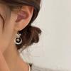 Pendientes de aro de circonita con forma de mariposa, largos, elegantes, combinables con todo, con forma de anillo de celebridades de Internet, pendientes de clip avanzados sin agujeros para las orejas.