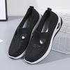 Zapatos de Madre Verano Cómodos Transpirables Suela Suave Edad Media Casual Zapatos de Mujer Planos Malla Calada Zapatos de Tela de Pekín Antiguos para Mujer