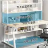 Mesa de escritorio para computadora para uso doméstico, estantería simple para dormitorio de estudiante, escritorio integrado para estudio y escritura, escritorio para oficina de casa de alquiler