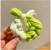 Versión coreana de banda para el cabello trenzada de color grueso y elástico con lazo de dopamina, cabello duradero que no daña la cuerda para la cabeza femenina de alto valor de color