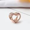 Transfronterizo Wish Nuevo Exquisito Recorte Corazón Oro y Plata DIY Accesorios para Pulsera Cuentas de Agujero Grande Pulsera con Cuentas al Por Mayor