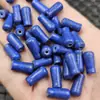 Pagode de Lápis Lazúli Sintético Jade Sintético Contas Soltas Vaso Azul de Lápis Lazúli Passe-partout Pulseira Colar Acessórios de Joias Contas