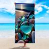 Toalla de playa de microfibra transfronteriza con estampado de piedras de colores, venta al por mayor, toalla de baño absorbente para playa y vacaciones en la playa.