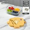 Lonchera con Compartimentos para Frutas, Lonchera Reductora de Grasa para Ensaladas, Caja Portátil para Picnic al Aire Libre, Lonchera Apta para Microondas