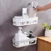 Estante de Almacenamiento para Baño sin Taladro, Estante Triangular para Tocador Montado en la Pared, Almacenamiento de Pared para Inodoro