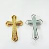 Europa e Estados Unidos, venda imperdível de colares e brincos com pingente de cruz de diamante retrô personalizado em liga metálica, acessórios de joias faça você mesmo