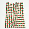 Papel de Regalo Rombo Cuadrado Color Rojo y Verde Navidad Regalo de Gama Alta Forrado con Papel Sydney Impresión a Color