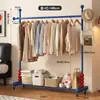 Cabideiro de chão resistente para uso doméstico no quarto, cabideiro interno móvel, varal simples, cabideiro de dormitório