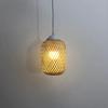 Lámpara de bambú estilo boutique, hecha a mano, para el hogar, estilo retro, zen, para ocio, con portalámparas.