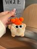 Lindo colgante de bolso de cerdas pequeñas de piel de conejo Rex, mochila escolar, adornos de muñeca feos, llavero de coche de muñeca de dibujos animados