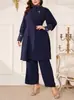 Fábrica de Origem Exportação Transfronteiriça Moda Feminina Plus Size Casual Conjunto de Duas Peças Coleção de Liquidação