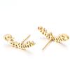 Explotaciones transfronterizas aretes de nombre de acero inoxidable Charlotte aretes de letra personalizados DIY nombre en inglés en stock