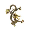 Broche Creativo de Dibujos Animados Retro de Dragón Volador para Hombre Accesorios para Chaqueta de Traje Ramillete Pin de Ropa Zodiacal Dragón de Gama Alta