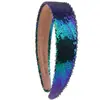Diadema de dama con ala ancha de 3 cm transfronteriza diadema colorida creativa con lentejuelas personalidad presión para el pelo Joker accesorios para el pelo al por mayor