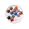Cristal Natural Gema Estrella Delgada Piedra Nudista Pentagrama Gema de Energía Accesorios para Hombre y Mujer Joyería No Porosa