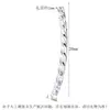 Plata de Ley S925 Patrón Espiral Flor de Coche Curva Lujo Ligero Brillante Flor de Coche Curva DIY Cristal Pulsera Media Accesorios de Pulsera