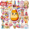 100 Pegatinas de Caricaturas de Dulces de Colores de Compra Directa Transfronteriza Pegatinas Decorativas de Paleta Helado para Diarios y Agendas con un Toque Femenino