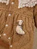 Enterizo acolchado de pato color caramelo para bebé en invierno, mameluco cálido con forro de polar, ropa de abrigo para recién nacido