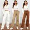 Amazon 2026 Verão Novo Jeans Feminino Cor Sólida Moda para Ir ao Trabalho Versátil Calça Diária Tendência Atacado