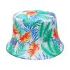 Ins Estilo Japonês Estilo Coreano Moderno Guarda-sol Chapéu de Sol Pequeno Floral Flor Folha Impresso Chapéu de Pescador Feminino Transfronteiriço