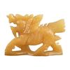 Venta al por mayor piedra natural en bruto jade beige tallado Kirin un par tallados de jade artesanías decoraciones sala de estar accesorios para el hogar Jade