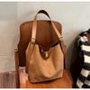 Bolso Tote de Gamuza de Alta Gama Transfronterizo de Otoño e Invierno de Gran Capacidad para Mujer, Bolso de Hombro de Gran Capacidad para Viaje, Bolso Bandolera