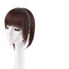 Diadema con Flequillo Postizo para Mujer, Pieza Única de Cabello Artificial, Ligera y Delgada, Cubriendo Canas en la Parte Superior de la Cabeza, Flequillo Natural y Sin Rastro