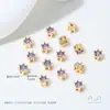 Ouro 14K Preenchido Cor Duradoura Cravejado Zircônia Colorida Garra Diamante Espaçadores com Furo Passante DIY Acessórios para Miçangas Materiais para Joias