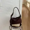 Bolso Retro Melange para Mujer 2026 Nuevo de Moda Otoño Capacidad Grande Suede Bolso de Hombro Único
