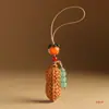 Buen Colgante Llavero de Cacahuete de Caqui para Hombres y Mujeres, Colgante Personalizado de Cadena de Teléfono Móvil Ruyi de Caqui, Cordón Colgante Corto