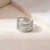Anillo Abierto de Acero Inoxidable con Corazón y Girasol Asimétrico Estilo Normcore Transfronterizo Anillo de Acero de Titanio con Estrella de Mar Estilo Ins Europeo y Americano