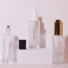 Botella Redonda Recta con Gotero Spot 30ml, Botella Popular de Vidrio con Malla para Esencia, Botella de Vidrio para Aceite Esencial Cosmético