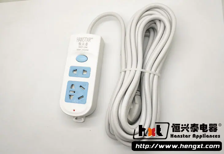 恒兴泰134带开关安全门7孔插座 无线2米3米5米8米2500W连铜片插板