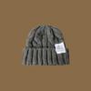 Chapéu feminino outono e inverno na moda chapéu de lã quente feminino chapéu frio para todos os jogos solto grande circunferência da cabeça rosto com aparência de pequeno chapéu de malha feminino