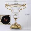 Adornos de Cobre Puro Plato de Frutas de Cristal Vaso de Flores Artesanías para el Hogar Europeas Americanas Francesas Sala de Estar Sala Modelo