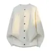 Nuevo suéter de punto casual estilo americano, de corte relajado, para hombre, con un diseño retro de punto trenzado con detalles de botones, perfecto para otoño e invierno, y fácil de combinar con varios atuendos.