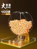 Máquina de loteria manual dourada com grande capacidade de 400 bolinhas, bolinhas pequenas de 2,7 cm, máquina de sorteio, modelo novo