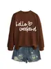 Amazon eBay site independente moda casual confortável feminina olá fim de semana coração outono e inverno moletom