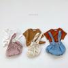 Estilo Coreano Mismo Estilo Shorts de Tirantes para Bebé Set de Camiseta de Manga Corta de Verano para Bebé Bloomers Set Bebé Estilista Set de Dos Piezas
