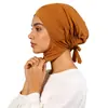 Gorro de Cuello Elástico de Algodón Puro Mercerizado de Alta Calidad, Pañuelo para la Cabeza Ajustable de Color Sólido con Banda Elástica, Gorra Base