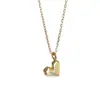 Ins Diseño de Nicho Original Corazón Fuerte Geométrico Multifaceta Colgante de Amor Collar Cadena Sencilla Versátil para Clavícula Mujer